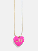 BaubleBar Custom Initial Enamel Heart Pendant Necklace - Hot Pink - 
    It’s Black Friday Week: Enjoy 20% Off​
  
