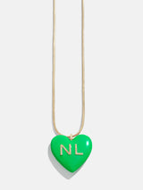 BaubleBar Custom Initial Enamel Heart Pendant Necklace - Bright Green - 
    It’s Black Friday Week: Enjoy 20% Off​
  
