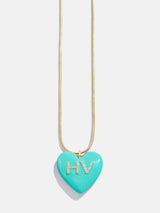 BaubleBar Custom Initial Enamel Heart Pendant Necklace - Turquoise - 
    It’s Black Friday Week: Enjoy 20% Off​
  
