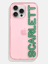 BaubleBar Fine Line Custom iPhone Case - Transparent Pink/Green - 
    Customizable Phone Case
  
