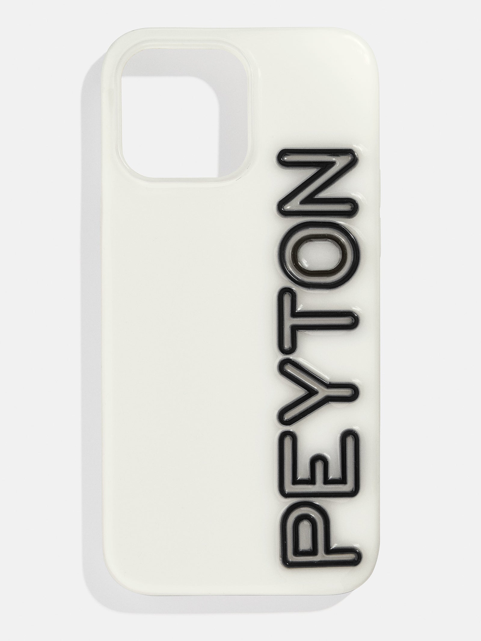 Fine Line Custom iPhone Case - White/Black