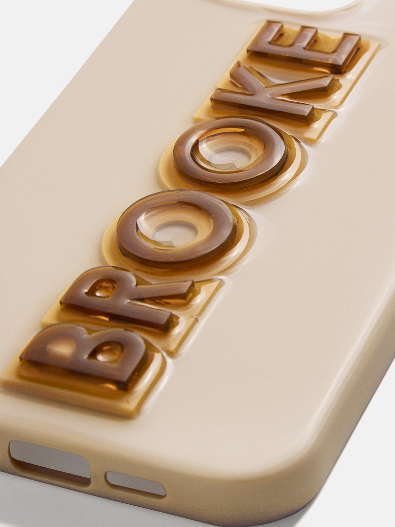 BaubleBar Block Font Custom iPhone Case - Beige/Brown - 
    Enjoy 20% Off: One week only
  
