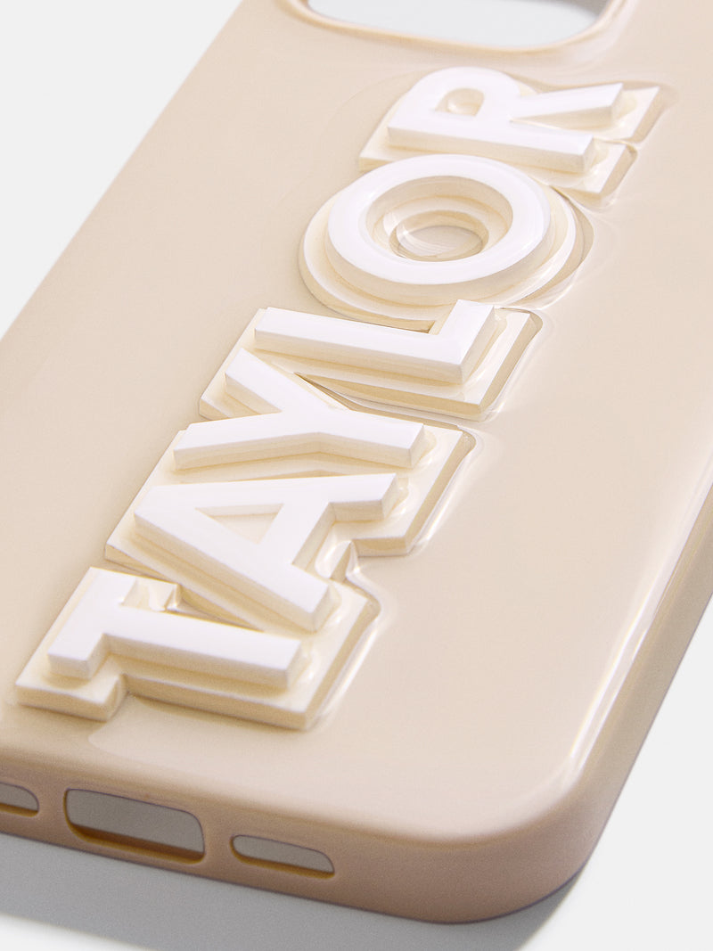 BaubleBar Block Font Custom iPhone Case - Beige/White - 
    Get Gifting: Enjoy 20% Off
  
