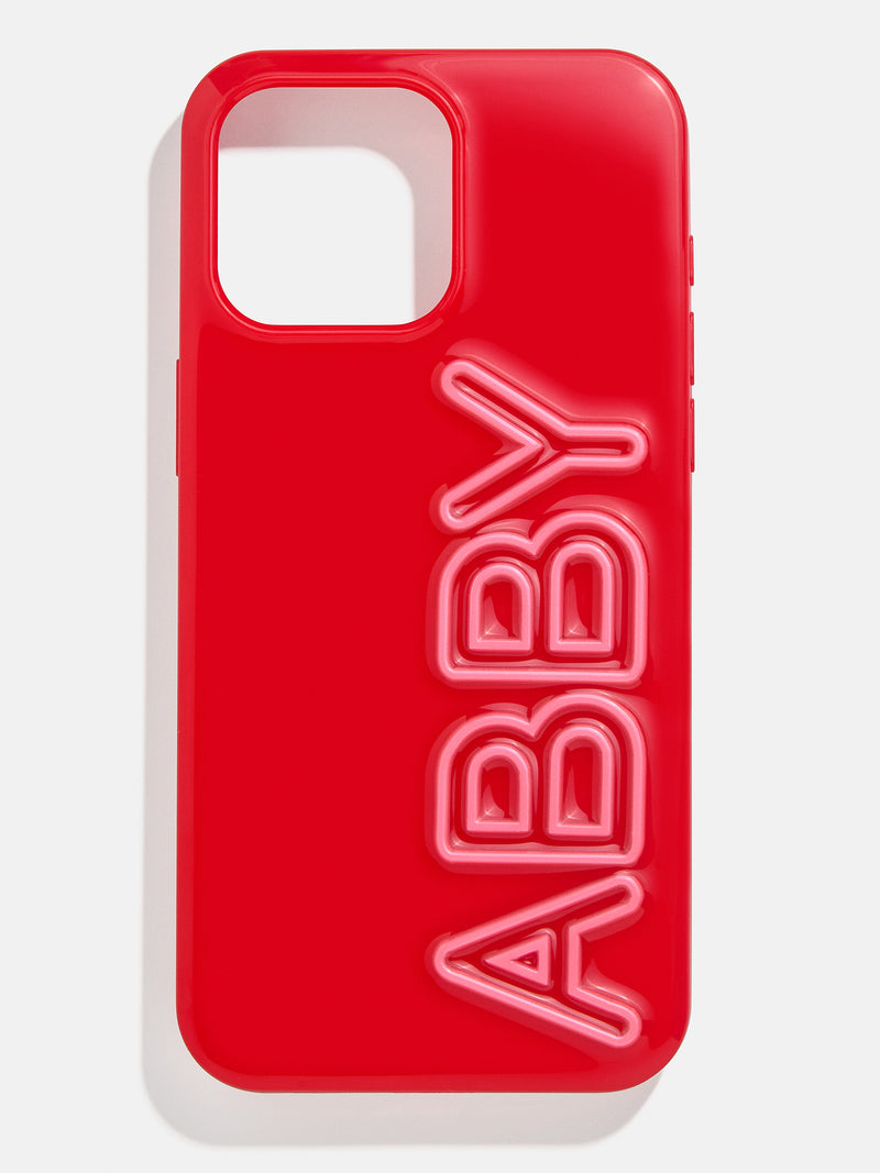 BaubleBar Fine Line Custom iPhone Case - Bright Red/Pink - 
    Enjoy 20% Off Custom Gifts
  
