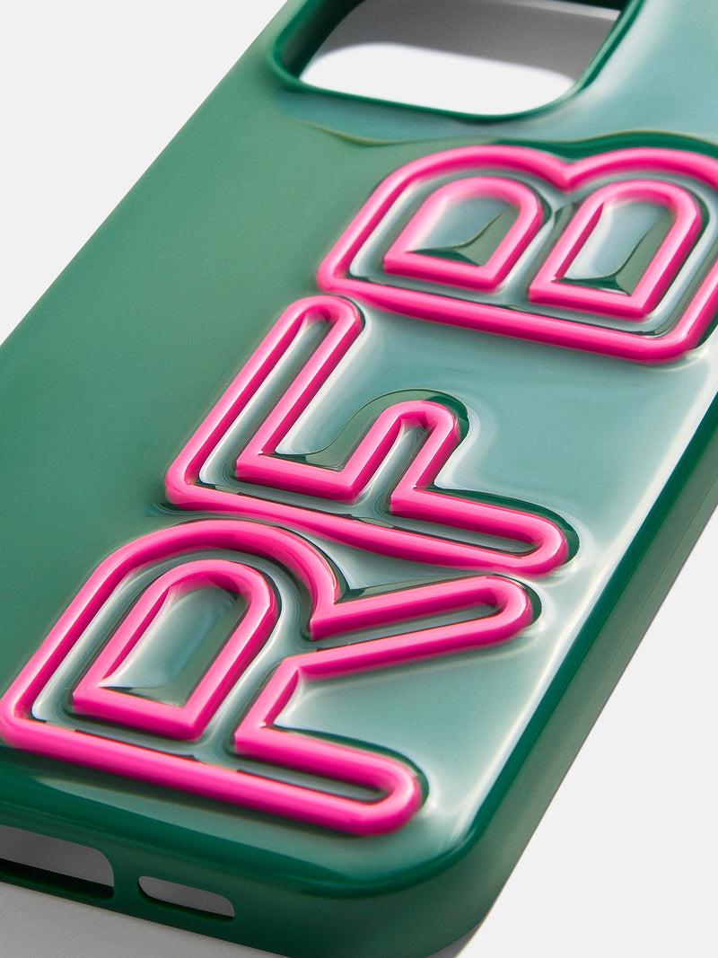 BaubleBar Fine Line Custom Phone Case - Green/Hot Pink - 
    Customizable Phone Case
  
