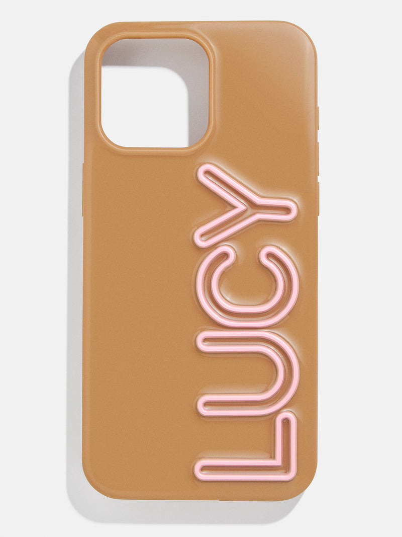 BaubleBar Fine Line Custom iPhone Case - Brown/Blush - 
    Customizable Phone Case
  
