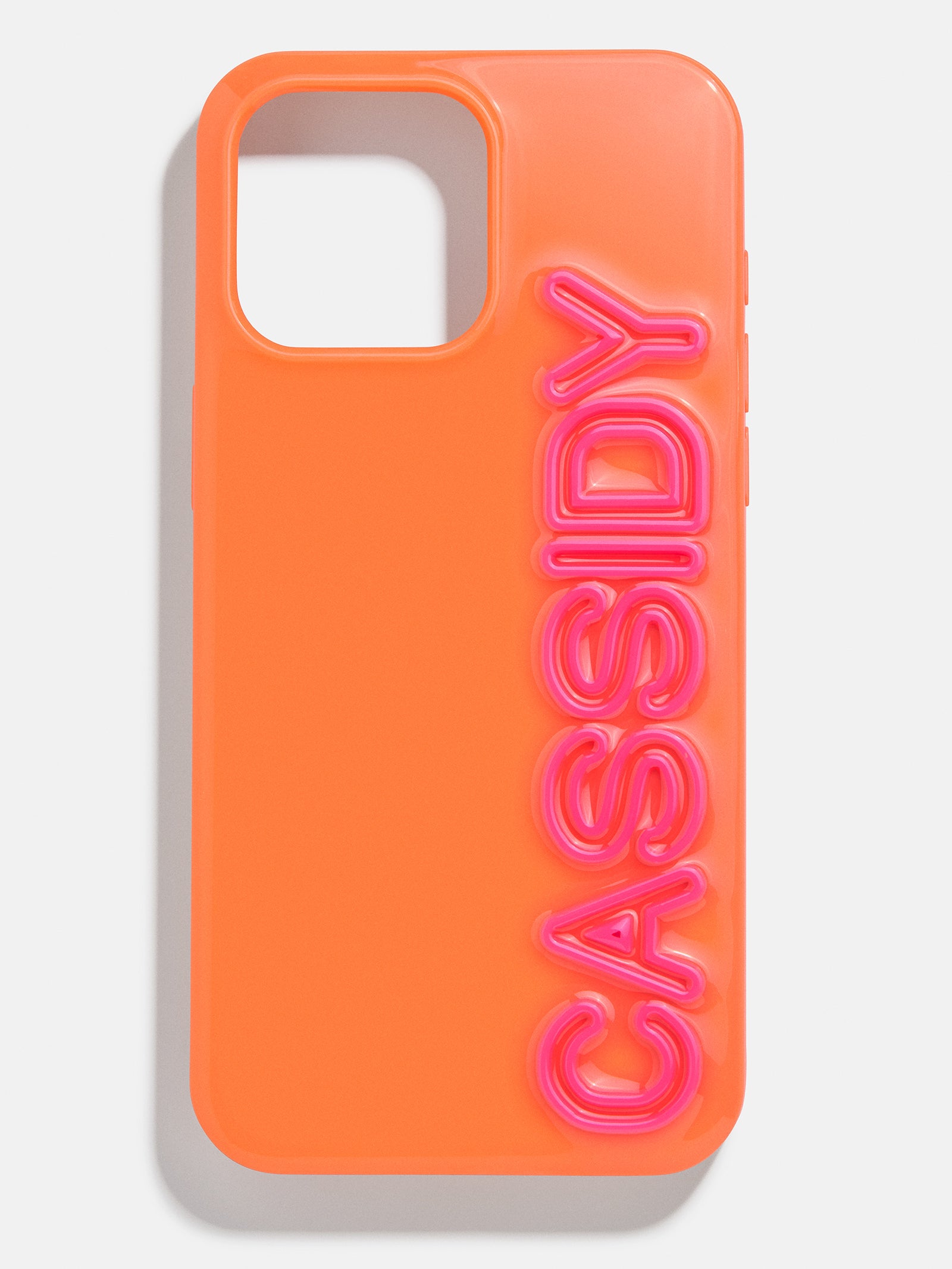 Fine Line Custom iPhone Case - Orange/Hot Pink