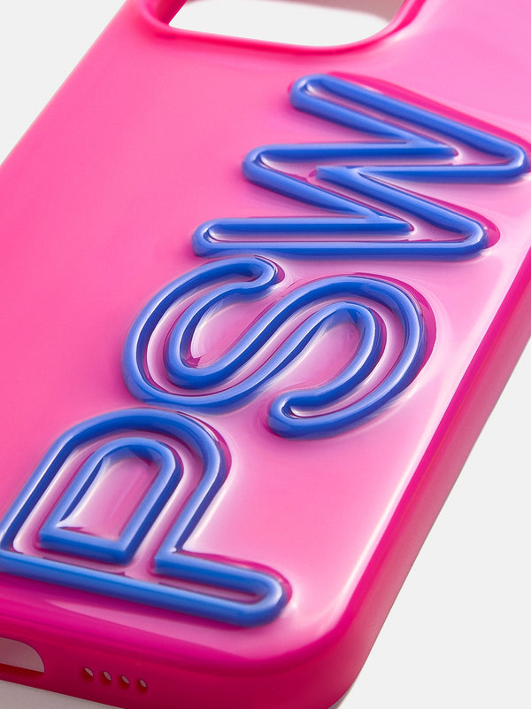 Fine Line Custom iPhone Case - Hot Pink/Cobalt