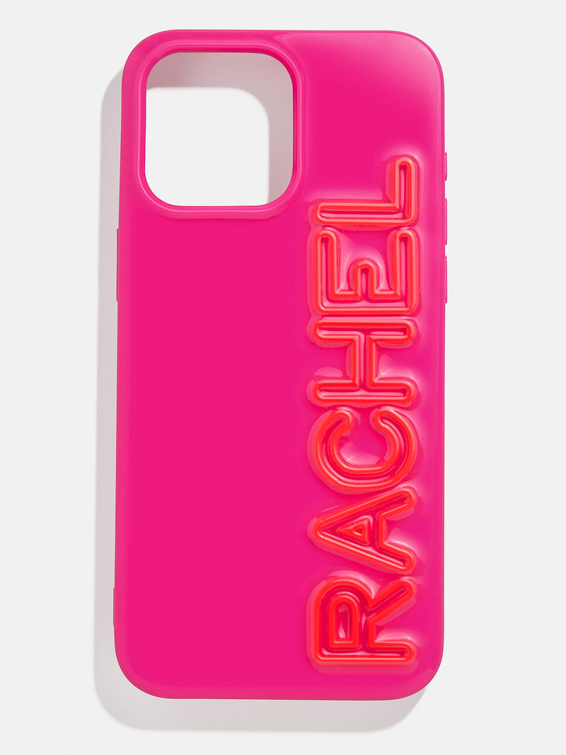 Fine Line Custom iPhone Case - Hot Pink/Orange