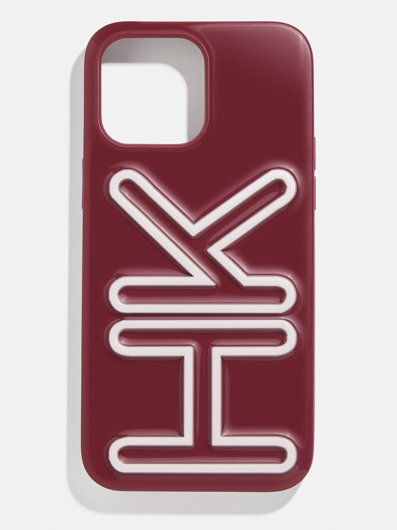 BaubleBar Fine Line Custom iPhone Case - Dark Red/White - 
    Customizable Phone Case
  
