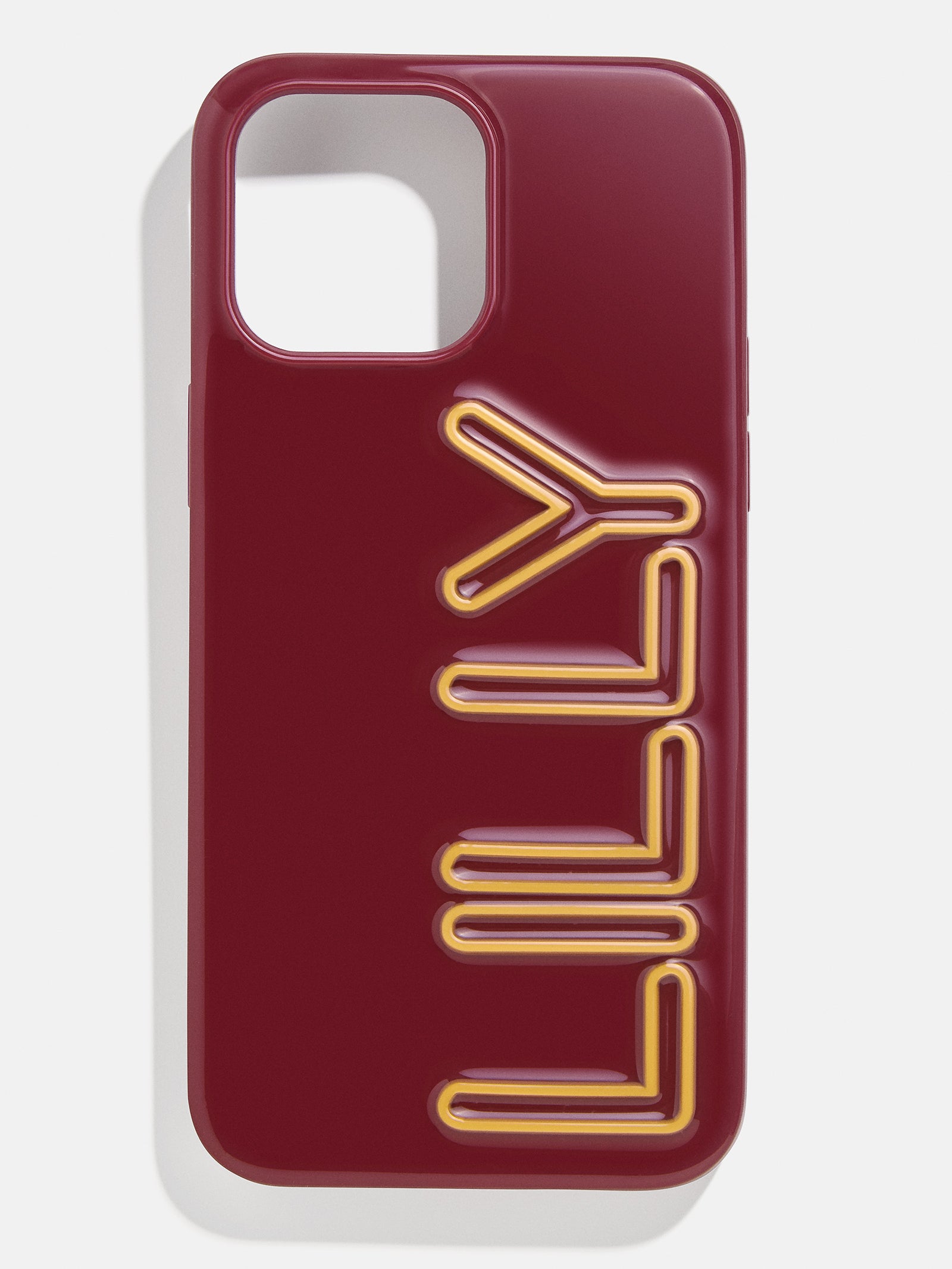 Fine Line Custom iPhone Case - Dark Red/Rose