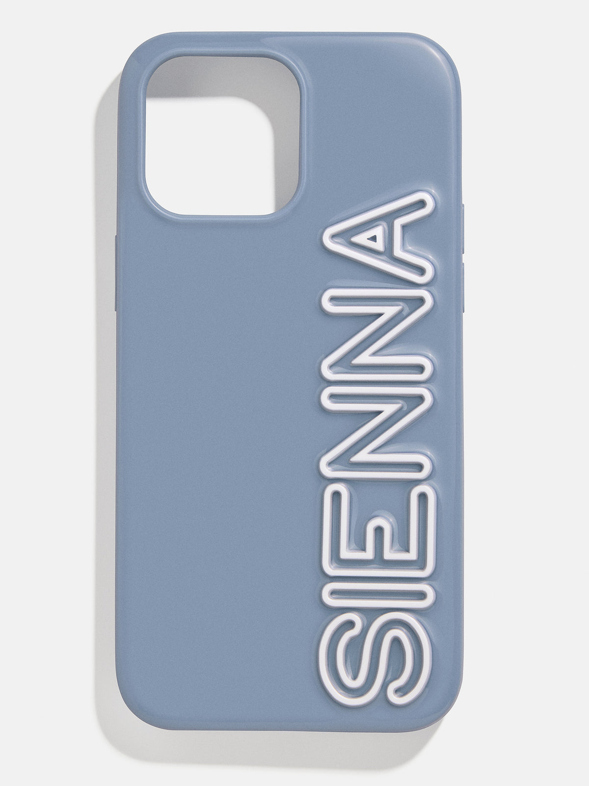 Fine Line Custom iPhone Case - Slate Blue/White