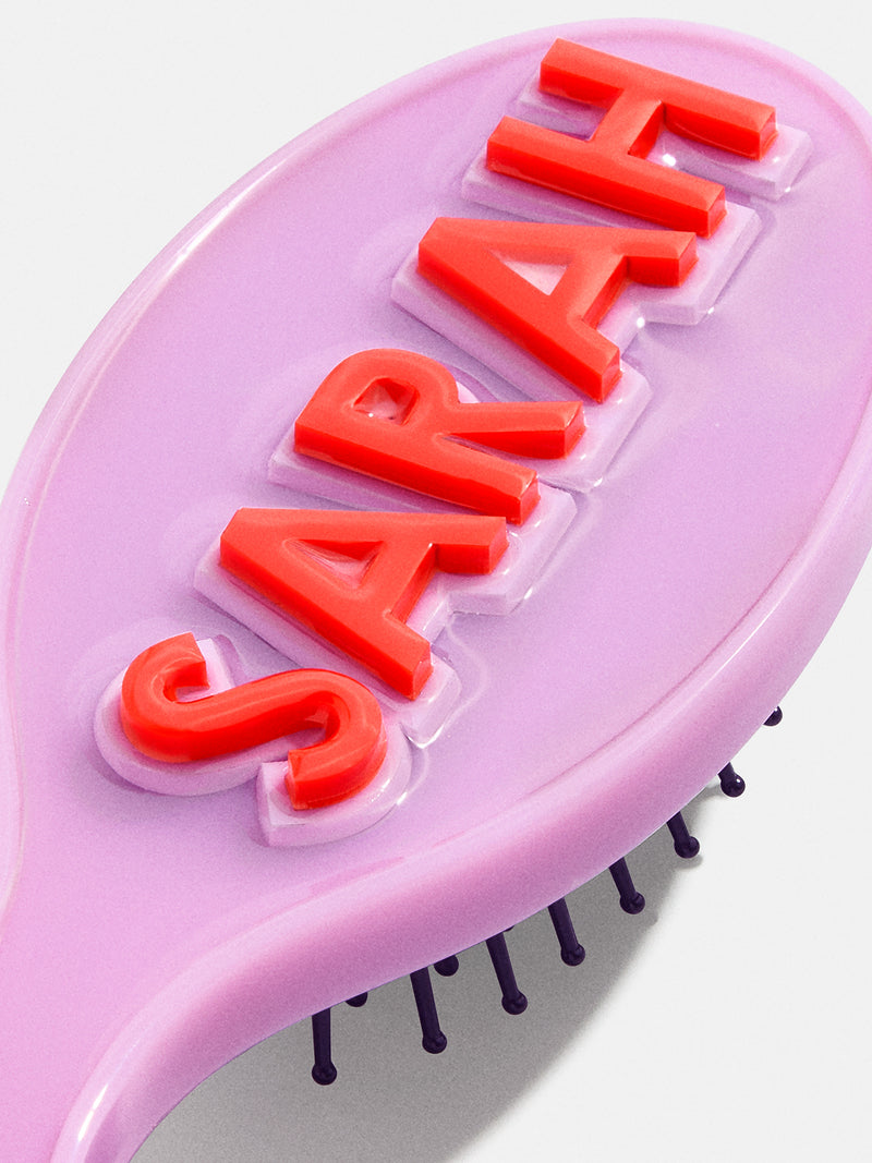 BaubleBar Block Font Mini Custom Hair Brush - Light Purple/Red - 
    Ends Tonight: Enjoy 20% Off
  
