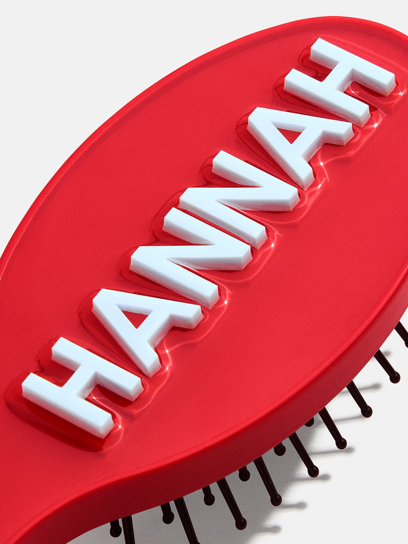 BaubleBar Block Font Mini Custom Hair Brush  - Red/Light Blue - 
    Ends Tonight: Enjoy 20% Off
  
