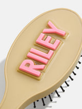 BaubleBar Block Font Mini Custom Hair Brush - Beige/Pink - 
    Ends Tonight: Enjoy 20% Off
  
