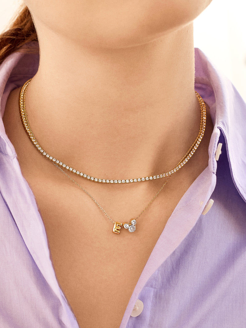 BaubleBar Disney Mickey Mouse Initial Necklace - Gold/Pavé - 
    Enjoy 25% Off: One week only
  
