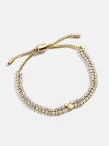 BaubleBar Disney Mickey Pavé Pull Tie Bracelet - Gold/Pavé - 
    Disney pavé bracelet
  
