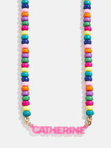 BaubleBar Kids' Beaded Custom Nameplate Necklace - Multi - 
    Kids' customizable acrylic necklace
  
