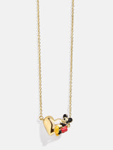 BaubleBar Disney Mickey Mouse Hugging Heart Necklace - Gold - 
    Disney Mickey Mouse necklace
  
