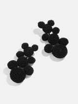 BaubleBar Disney Mickey Mouse Beaded Statement Earrings - Black - 
    Disney black beaded drop earrings
  
