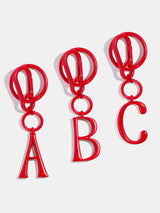 BaubleBar Initial Enamel Bag Charm - Red - 
    Initial keychain
  
