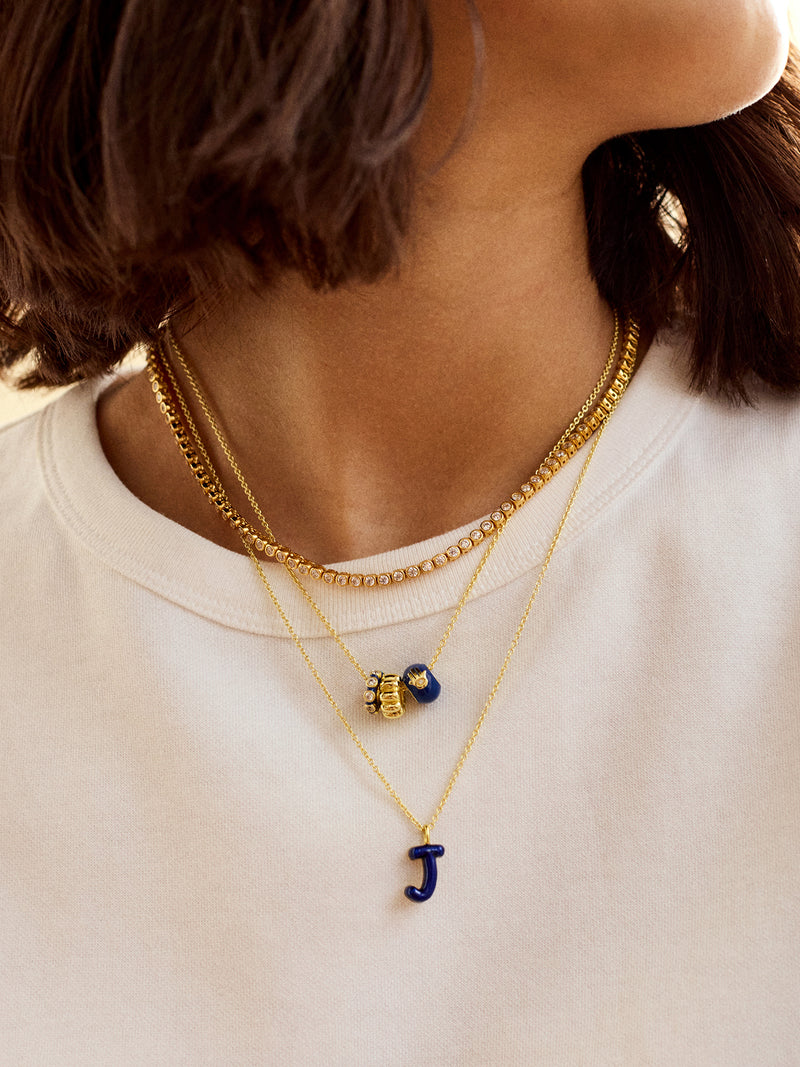 BaubleBar Mini Bubble Initial Necklace - Dark Blue - 
    Enjoy 20% Off Custom Gifts
  
