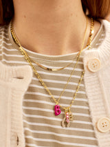 BaubleBar Mini Bubble Initial Enamel Necklace -  Red - 
    Enjoy 20% Off: One week only
  
