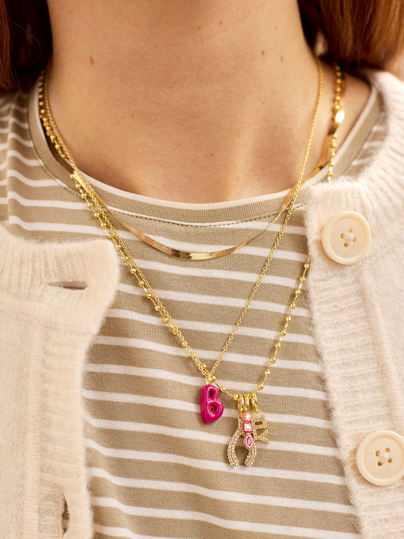 BaubleBar Mini Bubble Initial Necklace -  Red - 
    Get Gifting: Enjoy 20% Off
  
