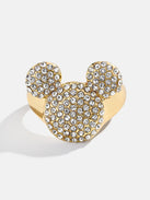 Disney Mickey Mouse Pavé Bubble Ring - Gold/Pavé