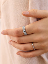 BaubleBar Disney Sterling Silver Custom Block Ring - Pavé/Silver - 
    Enjoy 20% Off: One week only
  
