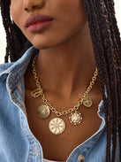 Galia Statement Charm Necklace - Round