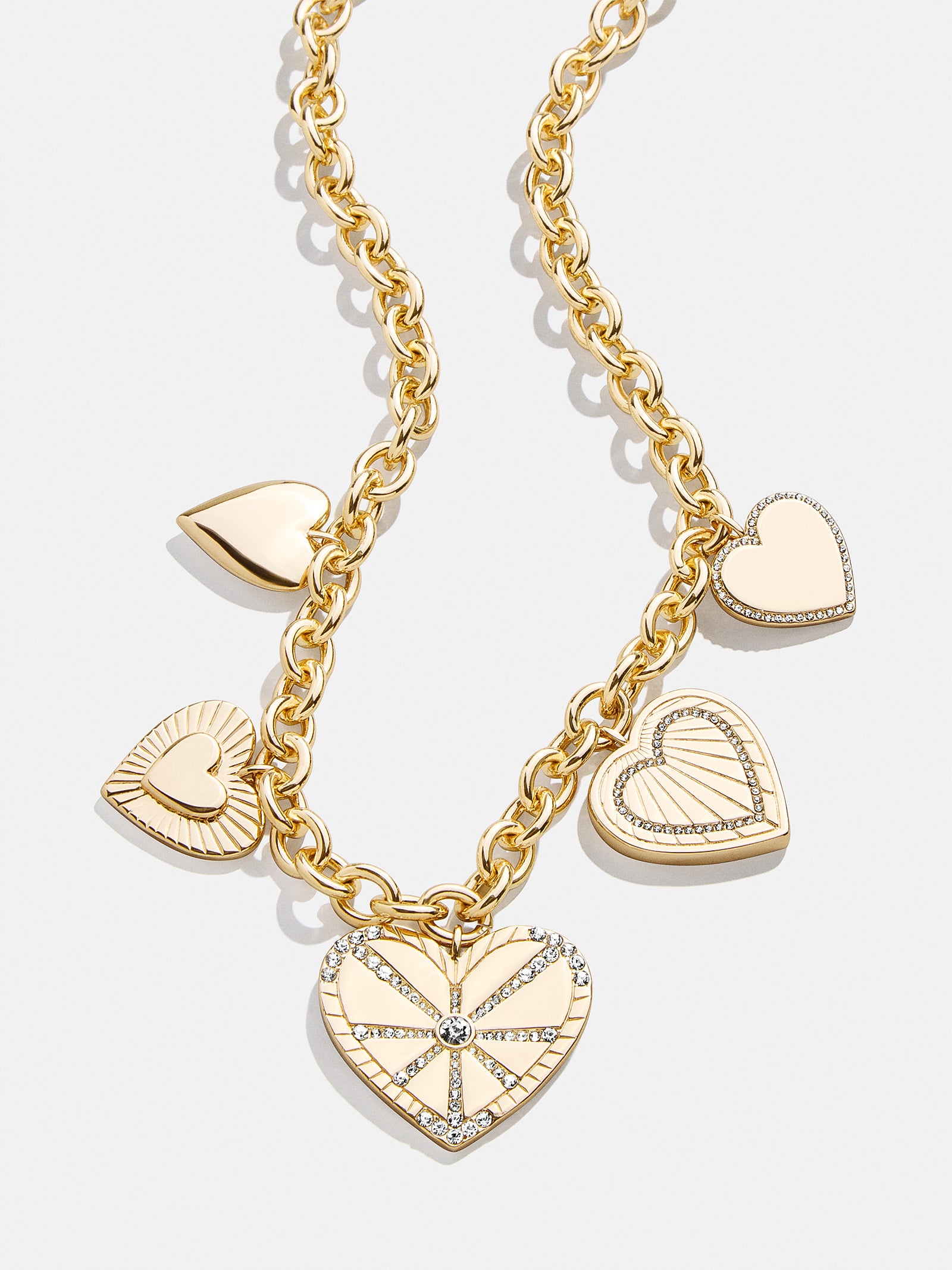 Heart Burst Statement Charm Necklace - Heart