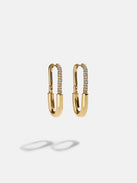 Liza Hoop Earrings - Gold/Pavé