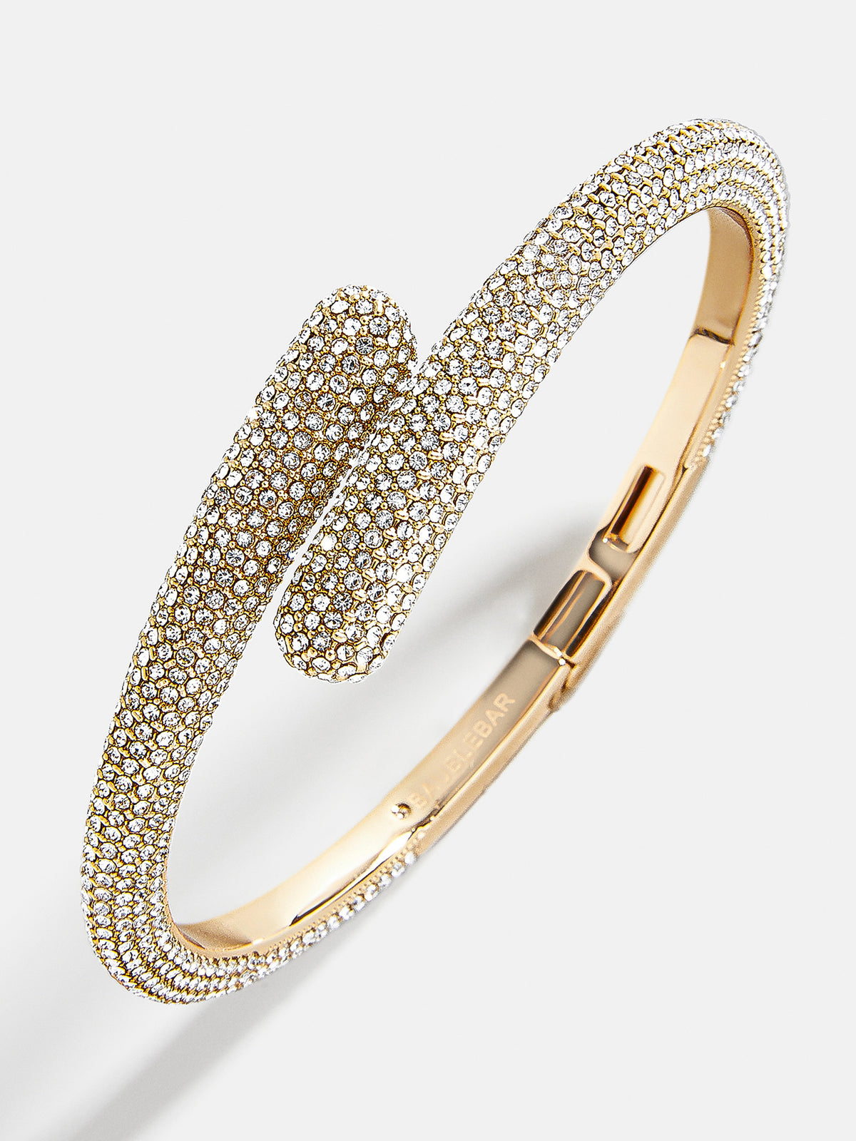 Naomi Wrap Hinge Bangle - Gold/Pavé