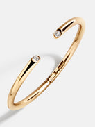 Clara Classic Bezel Cuff - Gold/Pavé