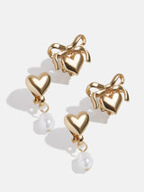 BaubleBar Little Romantic Kids' Clip-On Earring Set - Heart - 
    Kid's earring set
  
