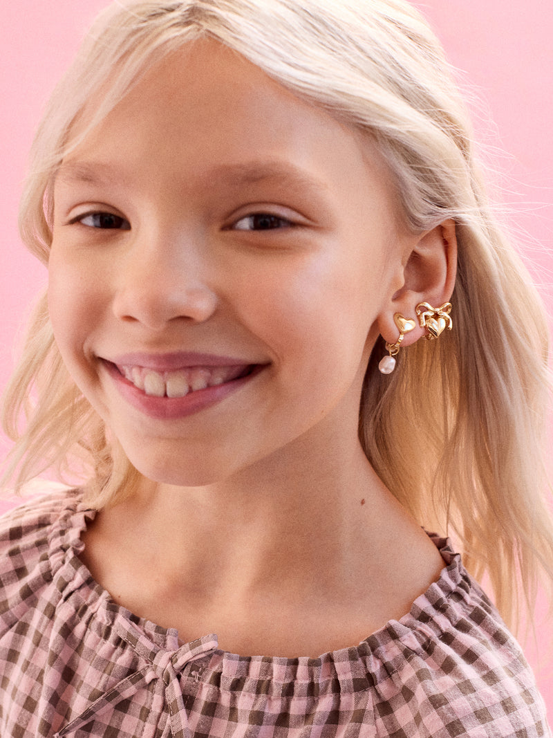 BaubleBar Little Romantic Kids' Clip-On Earring Set - Heart - 
    Kid's earring set
  
