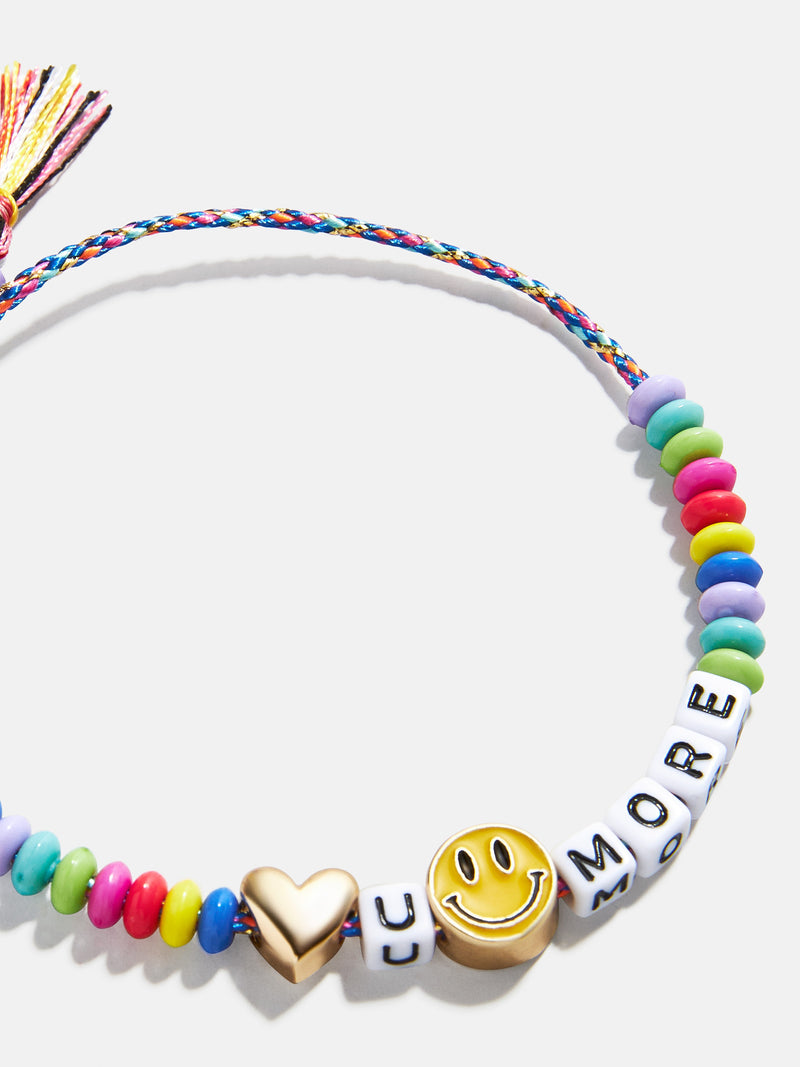 Kids' Love U More Beaded Bracelet - Smiley Face