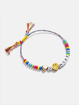 BaubleBar Kids' Love U More Beaded Bracelet - Smiley Face - 
    Kid's phrase bracelet
  
