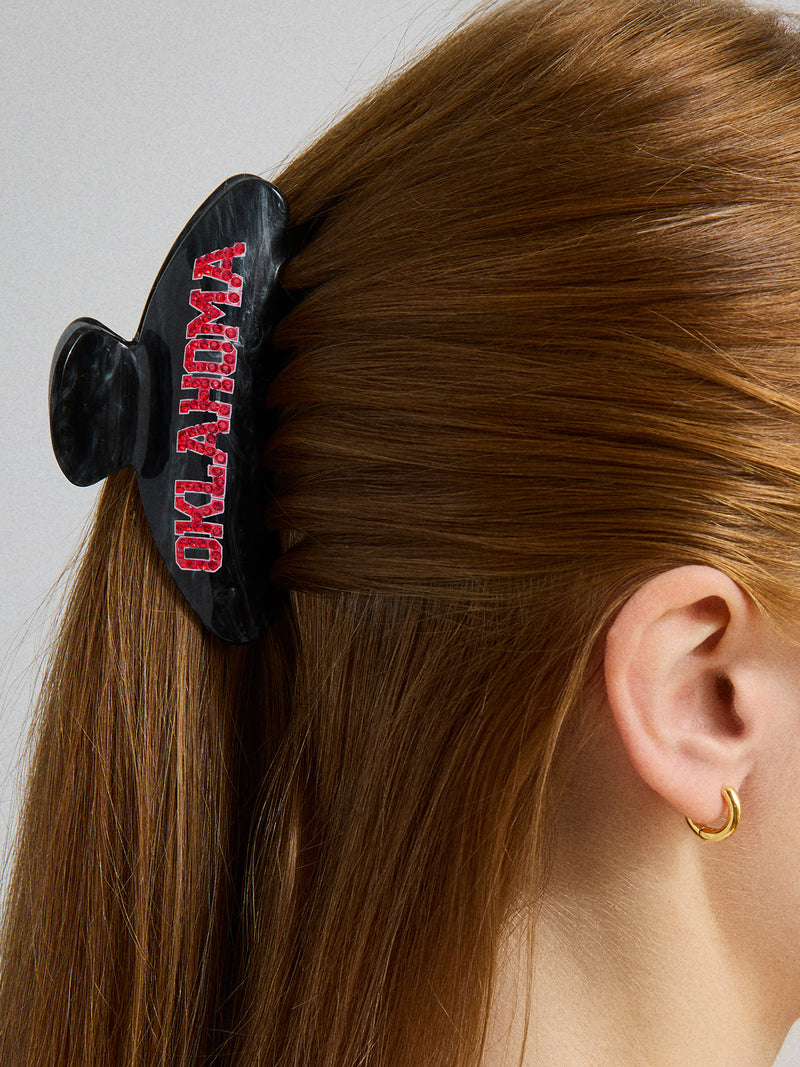 BaubleBar University of Oklahoma Black Hair Clip - University of Oklahoma - 
    University of Oklahoma hair clip
  
