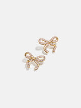 BaubleBar 18K Gold Bow & Behold Kids' Earrings  - Pavé Bow - 
    18K Gold Plated Sterling Silver, Cubic Zirconia stones
  
