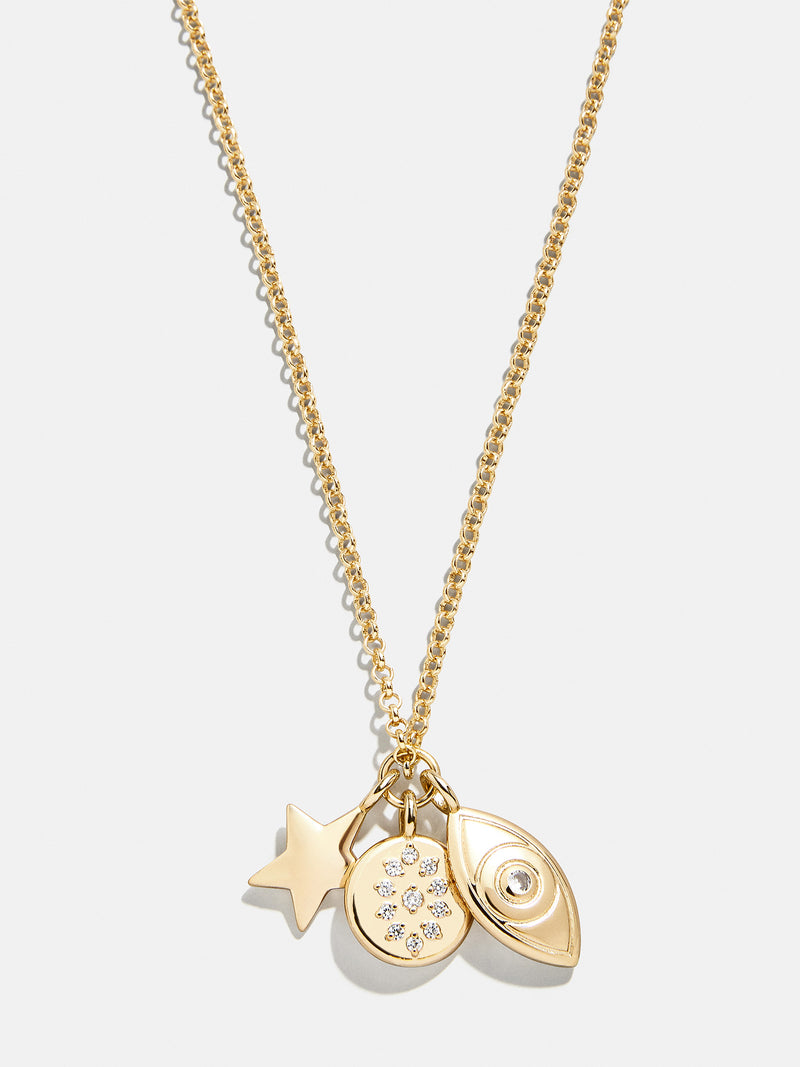 Evil Eye Cluster Charm Necklace - Evil Eye