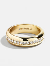 BaubleBar Monet Ring - Gold/Pavé - 
    Gold ring with crystals
  
