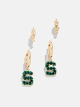 BaubleBar Michigan State University Earring Set - Michigan State University - 
    One set of gold spartan earrings, one set of 