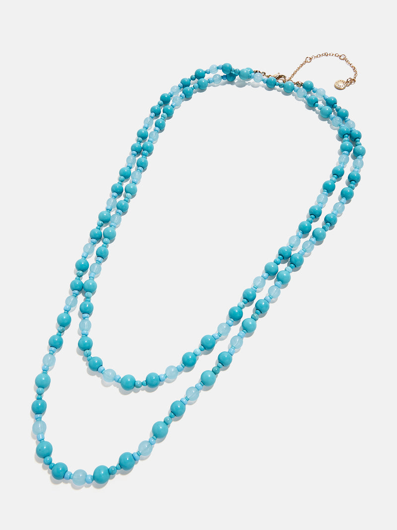 BaubleBar Charlotte Semi-Precious Necklace - Turquoise Strand - 
    Long turquoise pearl necklace
  
