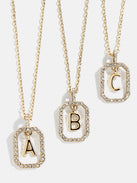 Alicia Initial Necklace - Gold/Pavé