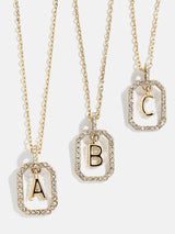 BaubleBar Alicia Initial Necklace - Gold/Pavé - 
    20% Off 2+ Necklaces with code LAYER20
  
