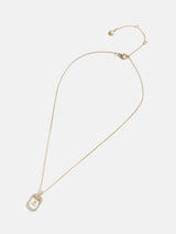 BaubleBar Alicia Initial Necklace - Gold/Pavé - 
    Gold initial necklace
  
