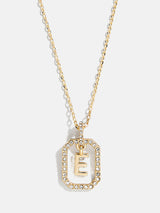 BaubleBar E - 
    Gold initial necklace
  
