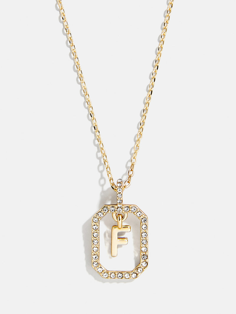 BaubleBar F - 
    Gold initial necklace
  
